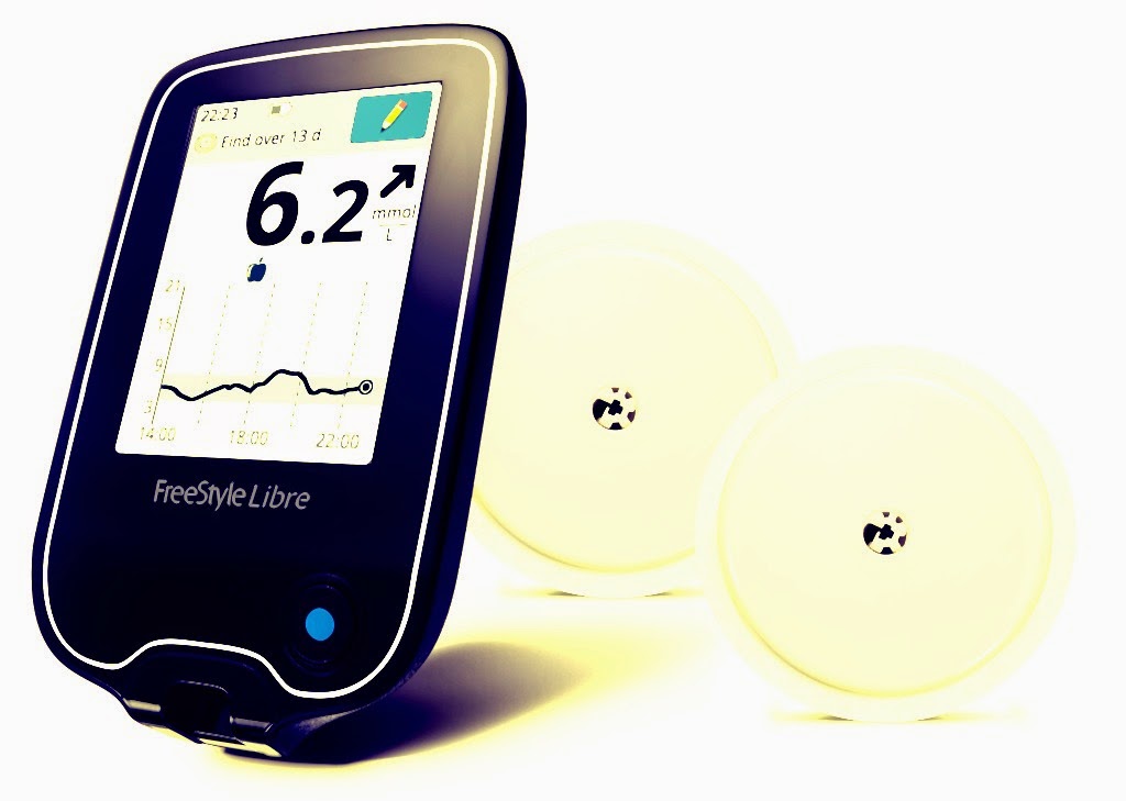 freestyle libre diabetes afbeelding van de freestyle libre sensor en de scanner